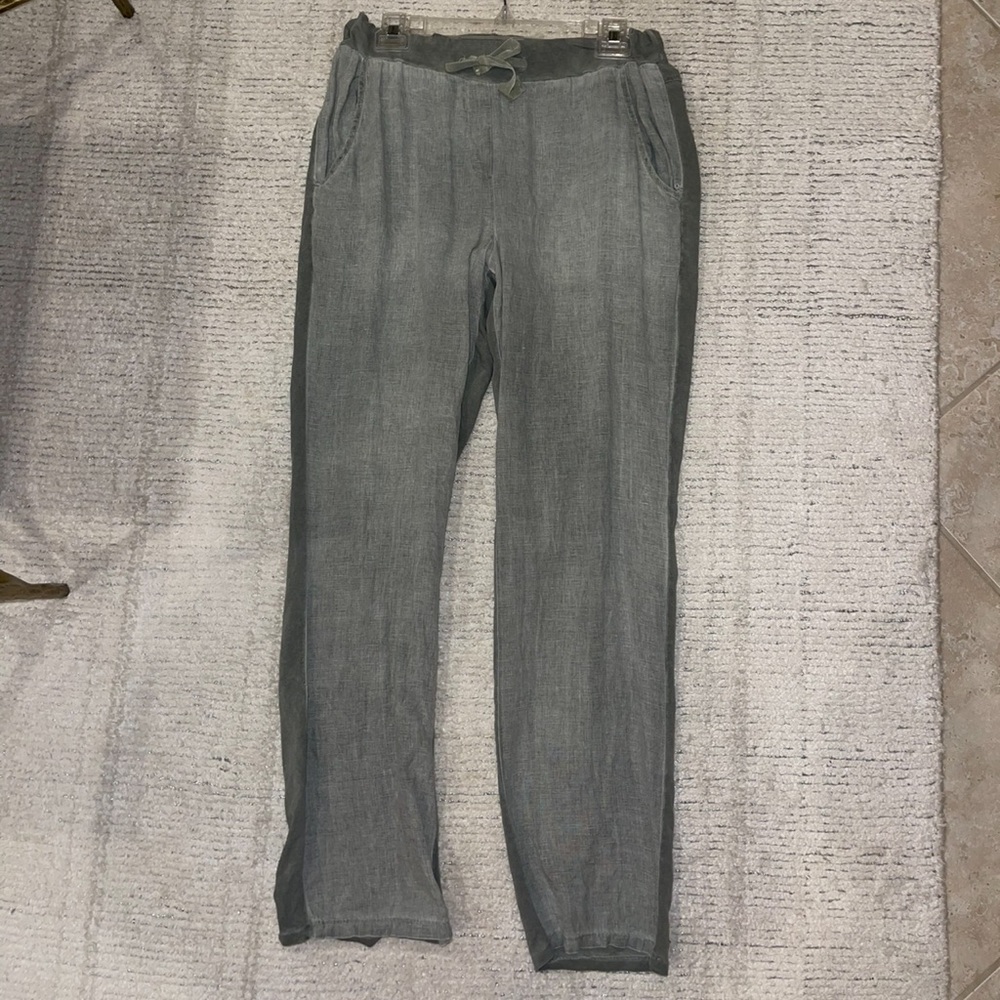 Saks Fifth Avenue linen & cotton blend pull on pants